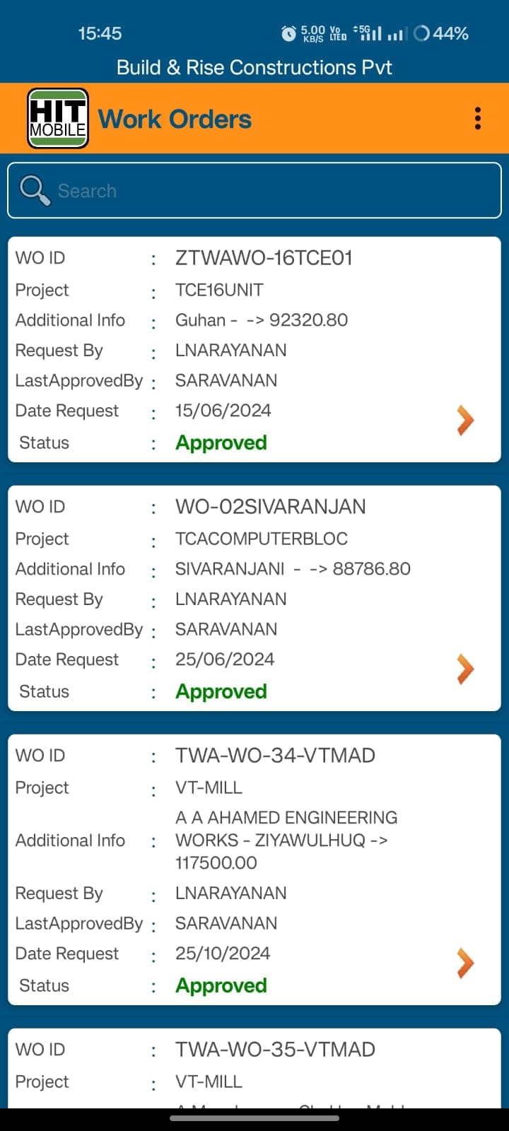 Work Orders Dashboard